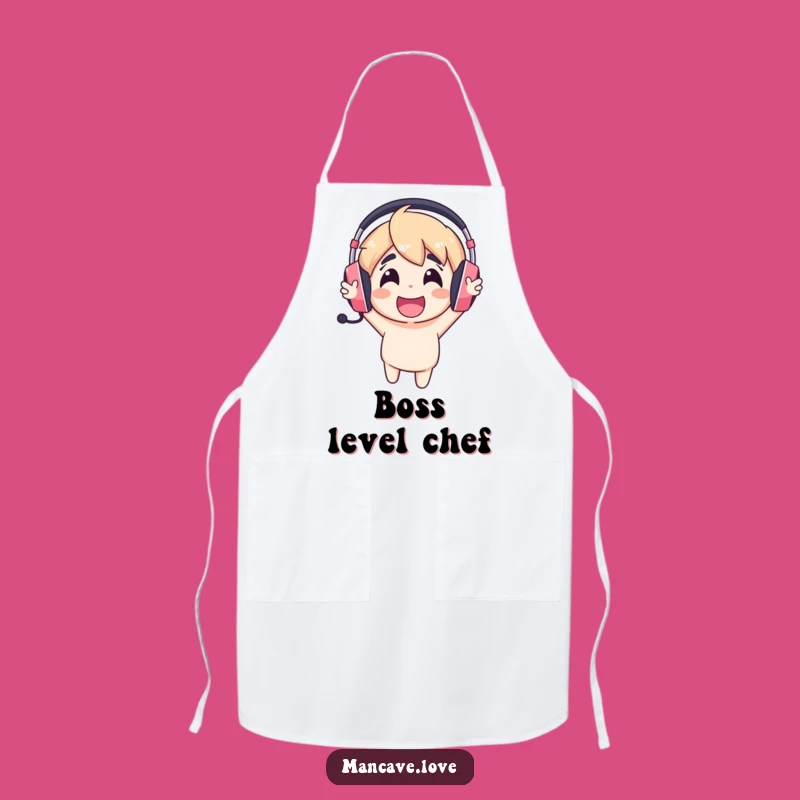 Funny Gaming Headset Apron: Kitchen Game Day Fun, Great Gift
