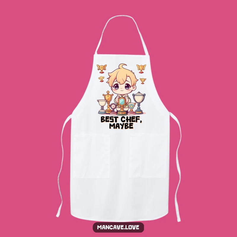 Funny Apron: Cook Like a Champion with Trophy Character