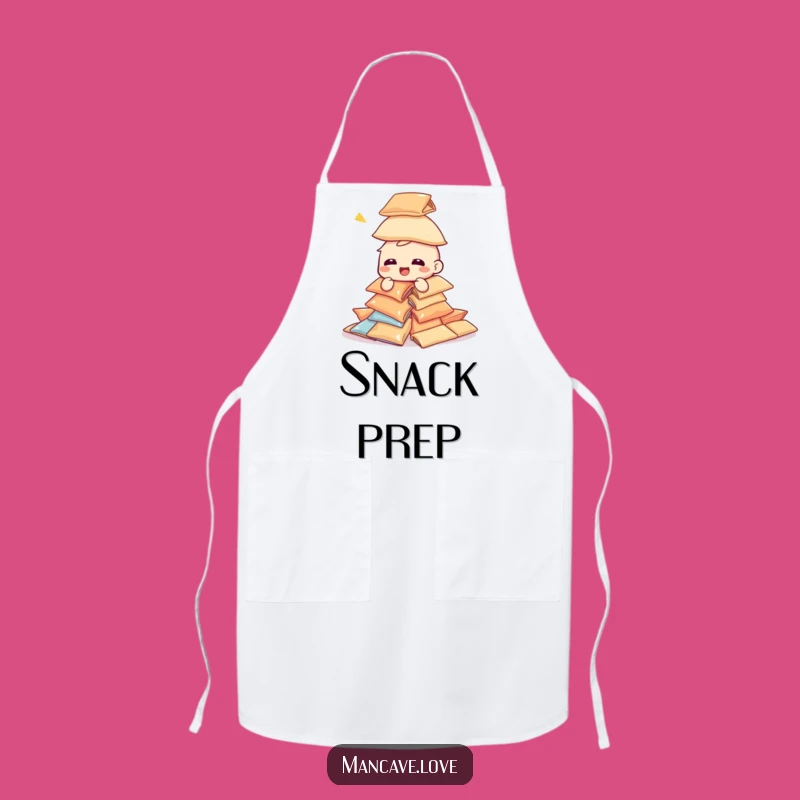 Funny Snack Tower Apron: Kitchen Giggling Character Gift