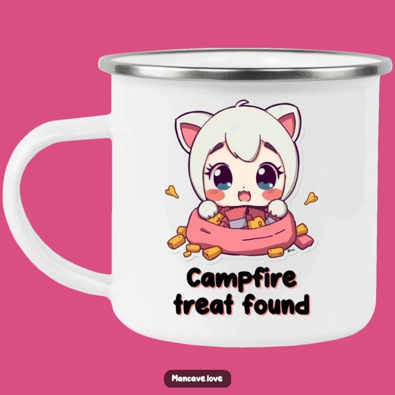 Funny Surprise Snacks Camping Mug - Adventure Brews with Humorous Discovery!