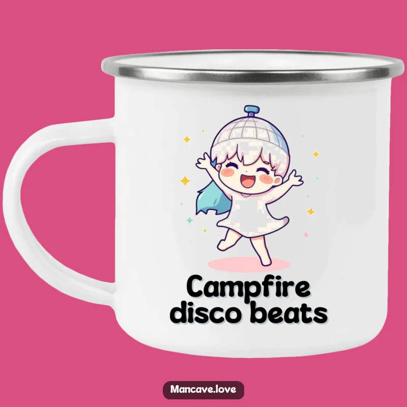 Funny Disco Dance Camping Mug: Durable Ball Design, Perfect Outdoor Party Gift