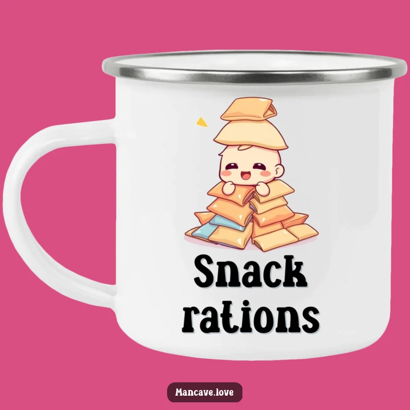 Funny Snack Tower Camping Mug: Outdoor Snack Gift