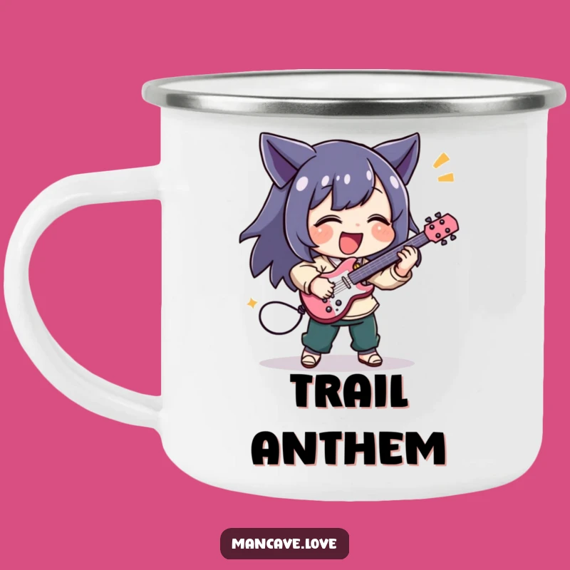 Funny Campfire Mug - Air Guitar Character Outdoor Music Gift