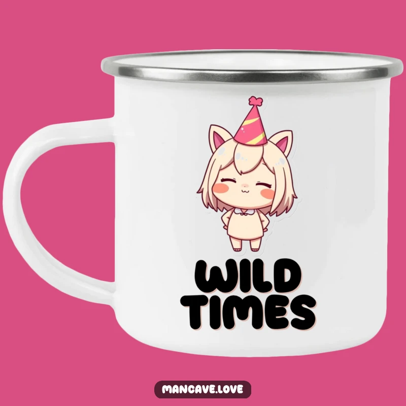 Funny Campfire Mug - Winking Party Character Outdoor Fun Gift