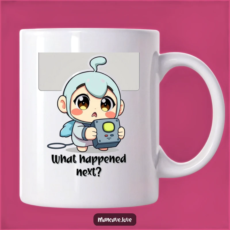 Funny TV Remote Mug - Surprised Character, Perfect Funny Gift for Couch Potatoes