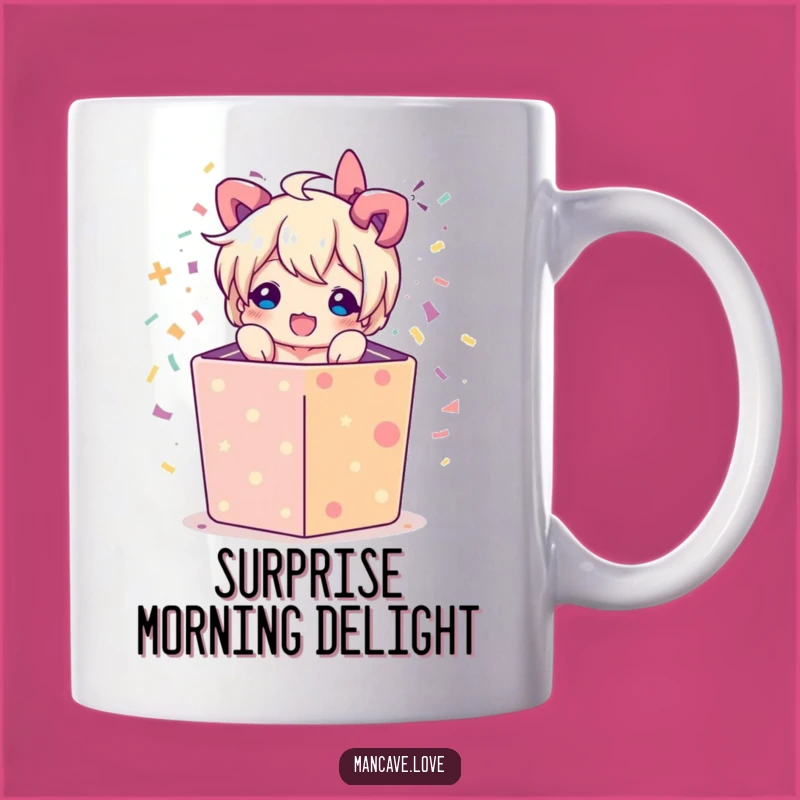 Funny Gift Box Burst Mug: Confetti Surprise Design, Perfect Present Lover Gift