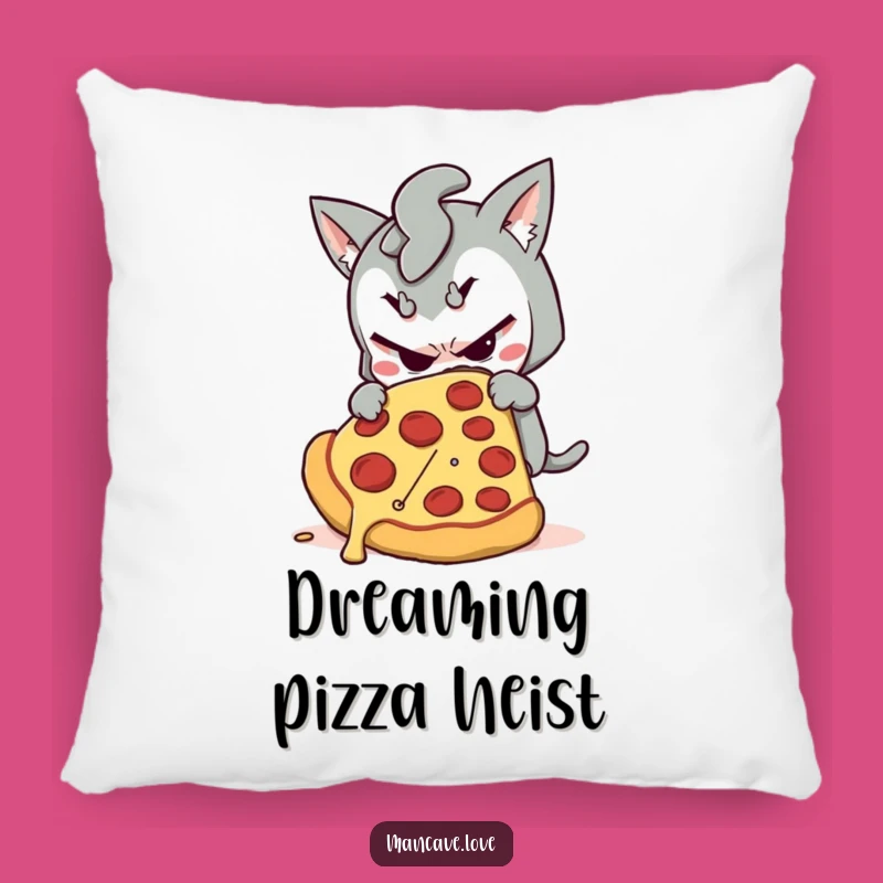 Funny Mischievous Pizza Pillow - Cozy Sneaky Cushion, Adorable Funny Gift for Pizza Lovers
