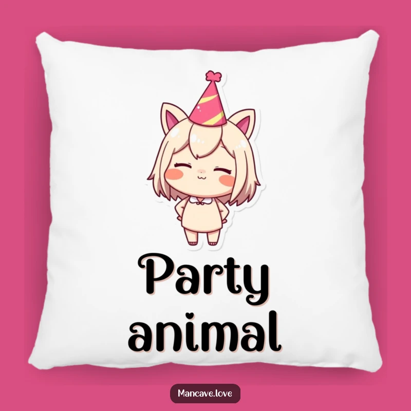 Funny Party Pillow - Winking Character Comfort Accent Gift
