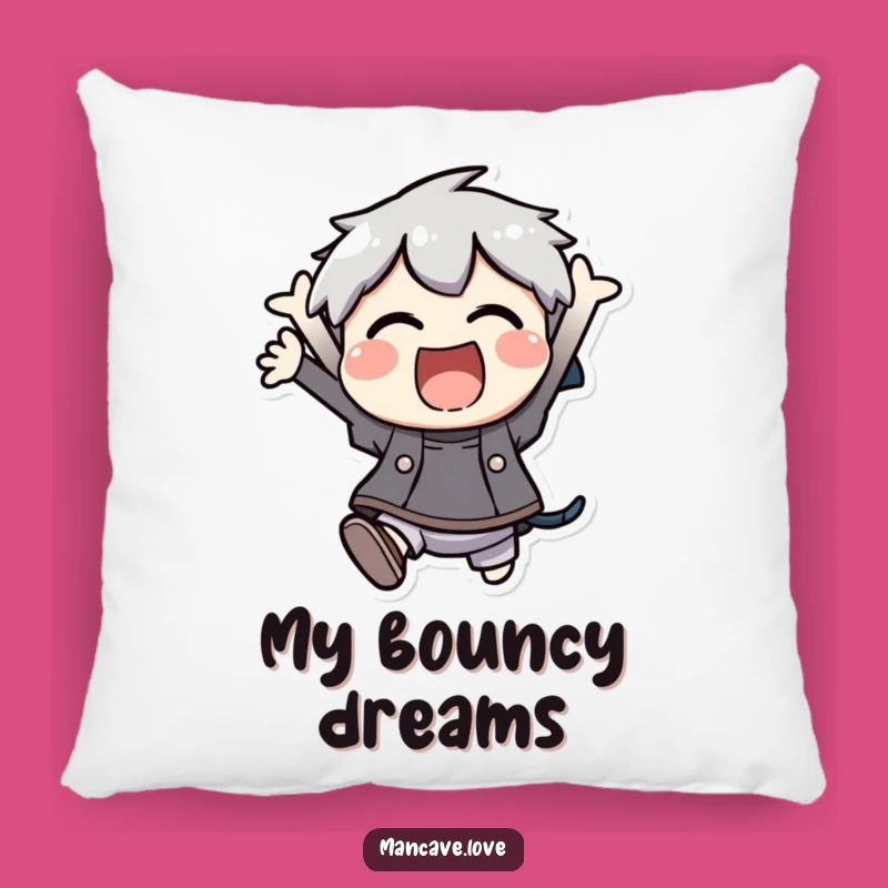 Funny Pillow: Snuggle with an Excited Character Jumping For Joy