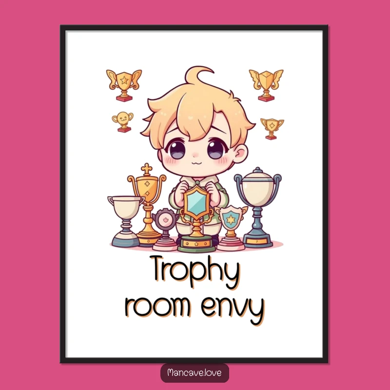 Funny Digital Art: Charming Character's Trophy Collection