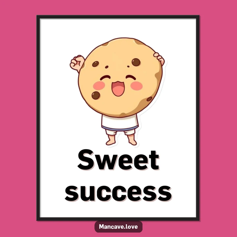 Funny Digital Art - Cookie Victory Character Sweet Decor Gift