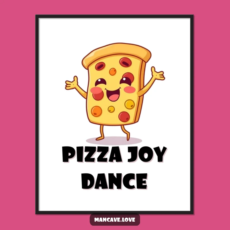 Funny Pizza Dance Digital Art: Joyful Character Download, Instant Gift