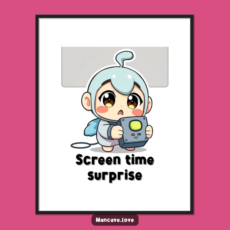 Funny Remote Control Digital Art Print - Instant Download for TV Fan Decor, Funny Gift