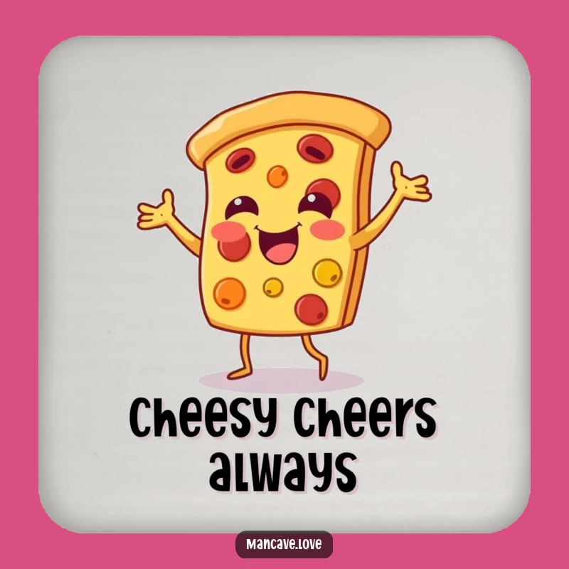 Funny Pizza Dance Coaster: Foodie Table Protector, Gag Gift