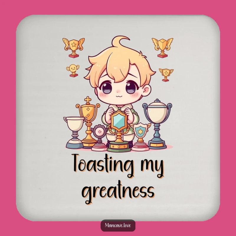 Funny Coaster: Protect Surfaces with Trophy Admirer