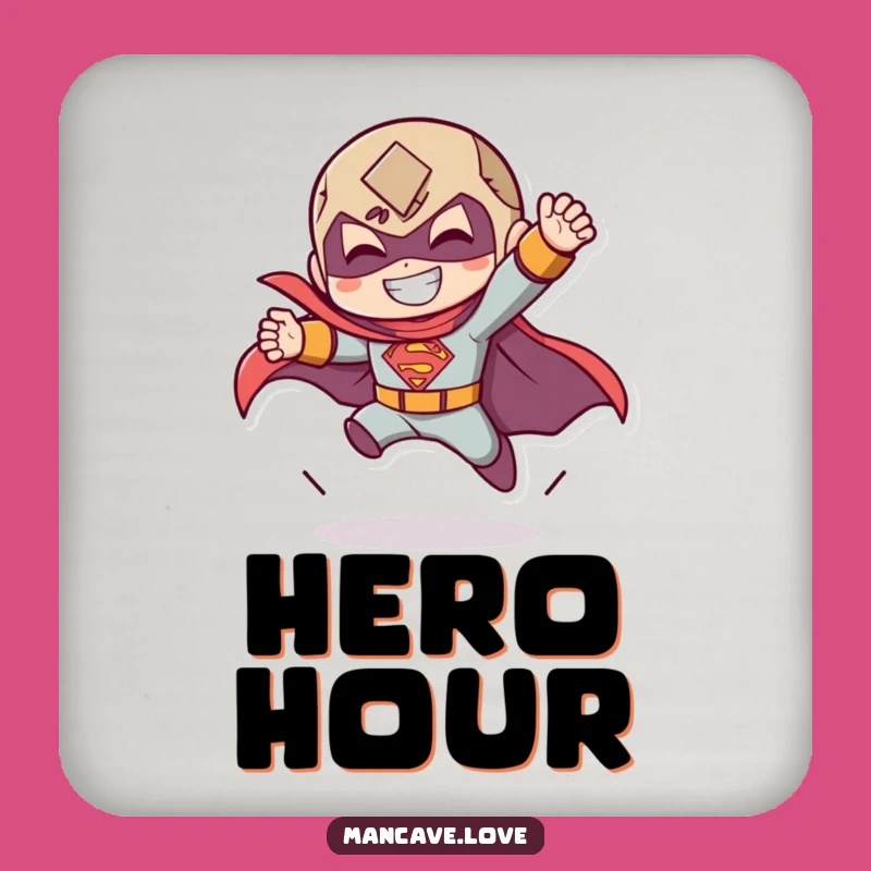 Funny Coaster Set - Superhero Landing Character Drink Protector Gift