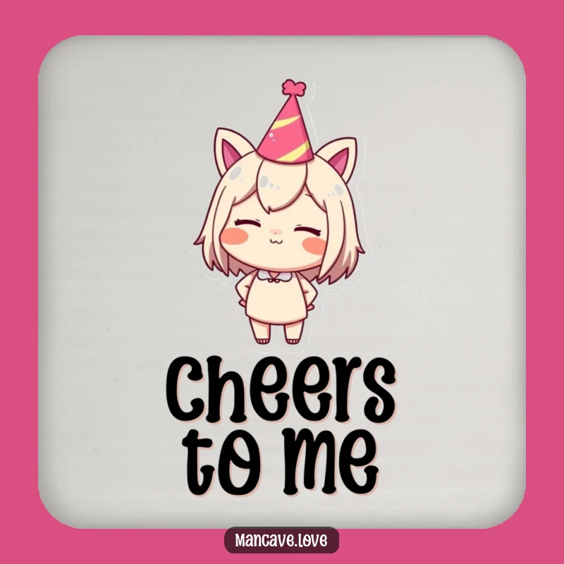 Funny Coaster Set - Winking Party Character Drink Protector Gift