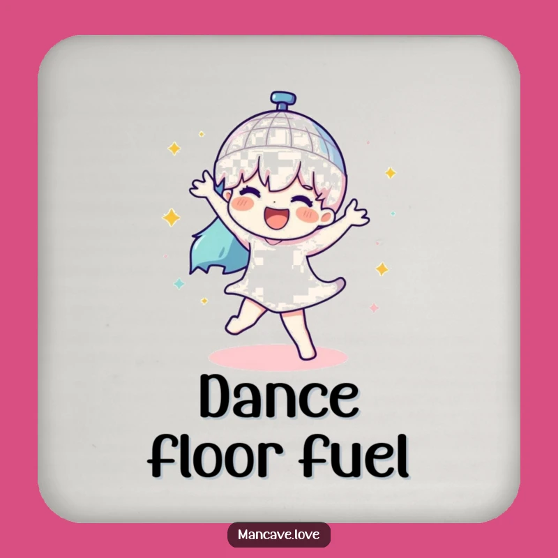 Funny Disco Dance Coaster: Spinning Ball Protection, Perfect Bar Gift