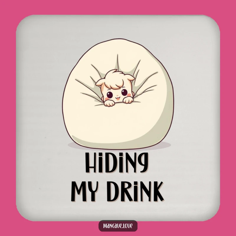 Funny Mischievous Character Beanbag Coaster: Protect Surfaces with Playful Secret