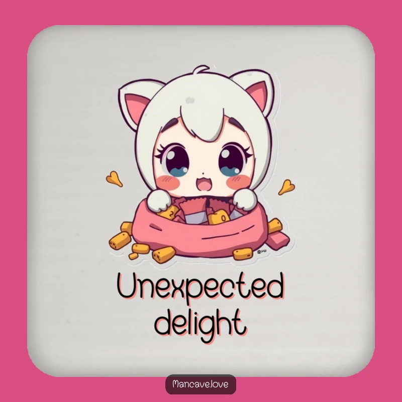 Funny Surprise Snacks Coasters - Protect Surfaces with Humorous Discovery!