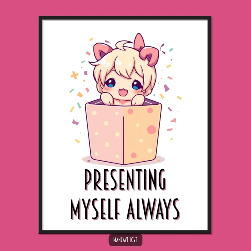 Funny Gift Box Burst Poster: Confetti Art, Perfect Celebration Decor Gift