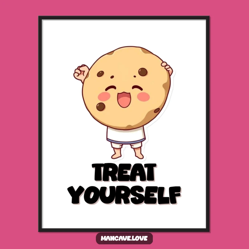 Funny Cookie Joy Poster - Proud Character Sweet Wall Art Gift