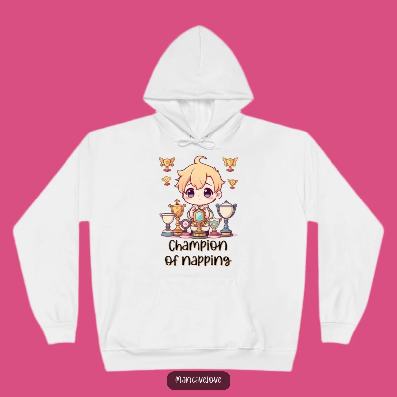 Funny Hoodie: Cozy Up with a Trophy-Admiring Character