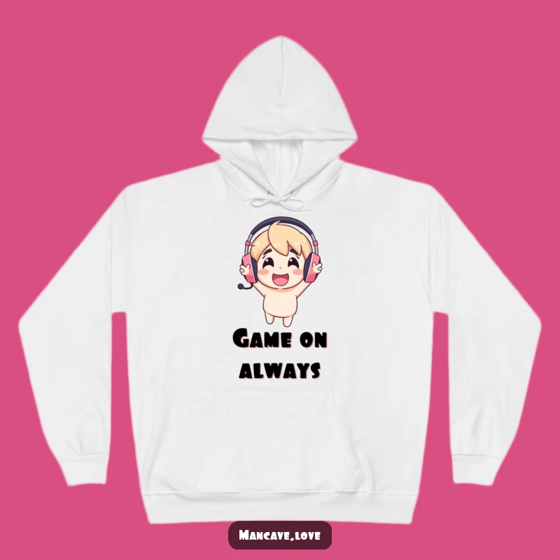 Funny Gaming Headset Hoodie: Cozy Character Victory, Perfect Gift