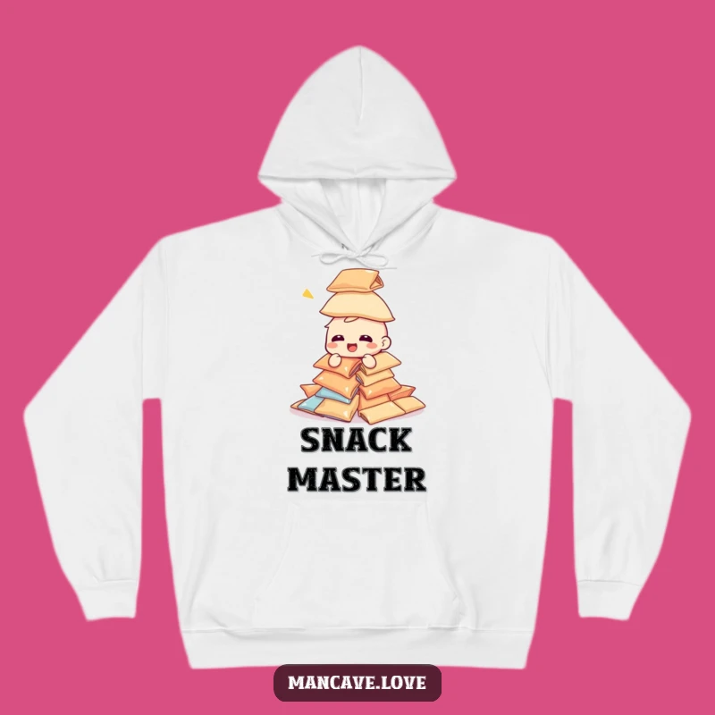 Funny Snack Tower Hoodie: Cozy Giggling Character Gift