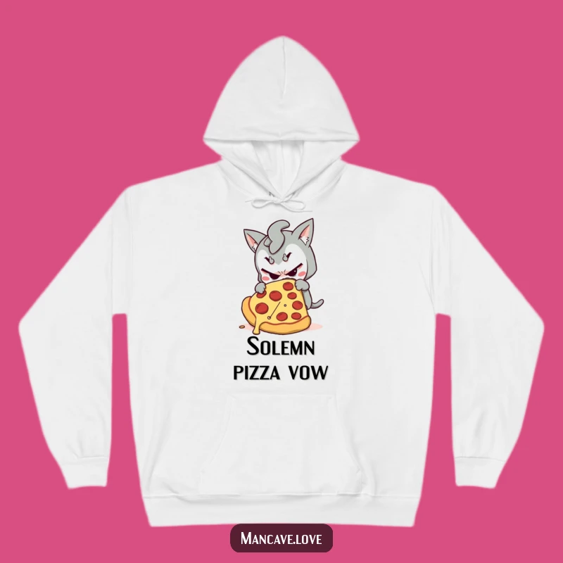 Funny Mischievous Pizza Hoodie - Cozy Sneaky Character Sweatshirt, Great Funny Gift for Pizza Nights