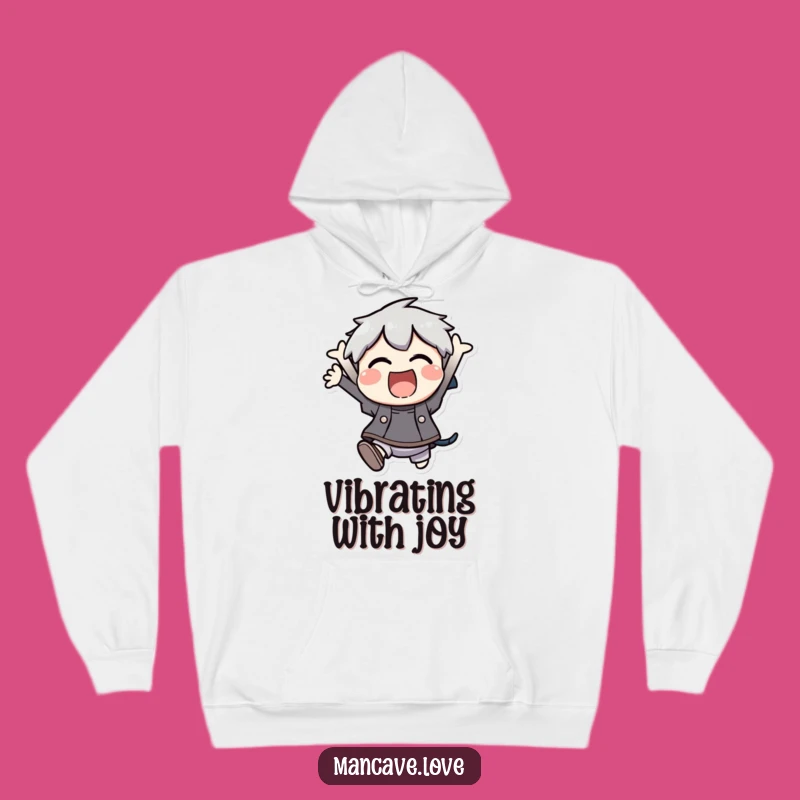 Funny Hoodie: Cozy up in this Excited Character Jumping For Joy