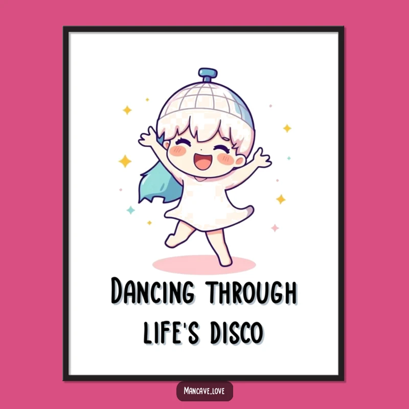 Free Printable Wall Art: Disco Dance Funny Downloadable Gift