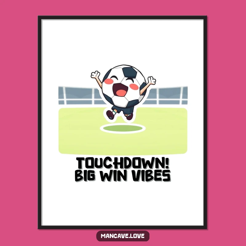 Free Printable Football Wall Art - Joyful Character Downloadable Sports Fan Decor