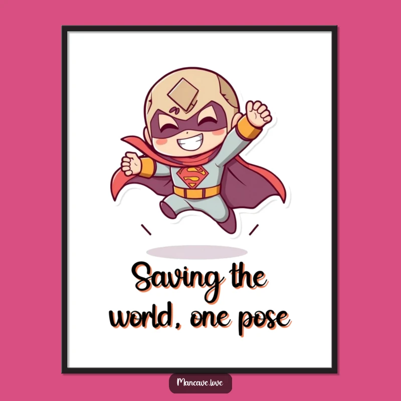 Funny Free Printable Wall Art: Heroic Grin, Downloadable DIY Decor for Brave Spaces