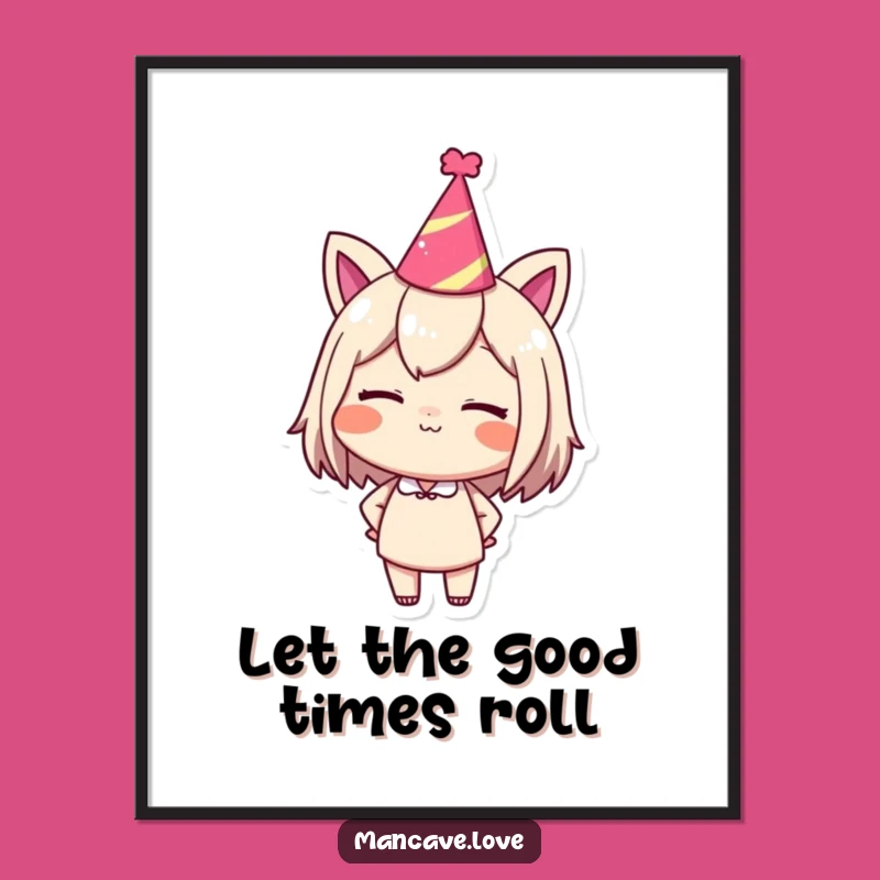 Funny Free Printable Wall Art: Winking Party Vibe, Downloadable DIY Decor for Fun Spaces