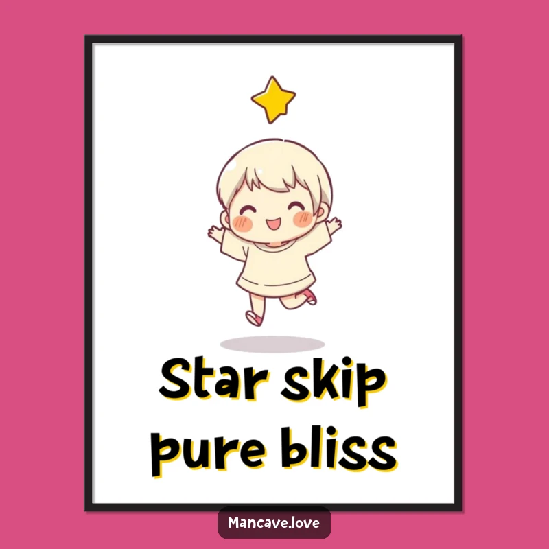 Free Printable Wall Art: Funny Skip Character Star Downloadable Humorous Home Decor