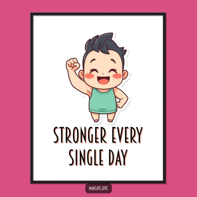 Free Printable Wall Art: Tiny Bicep Flex Funny Downloadable Gift