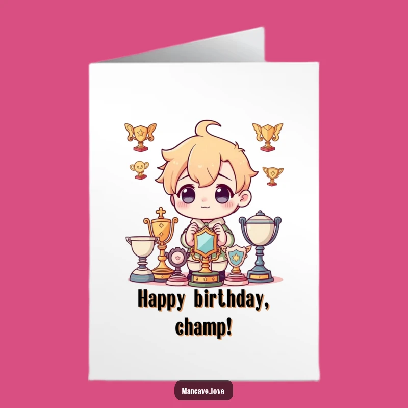 Free Printable Birthday Card: Trophy Winner - Funny Downloadable Gift!