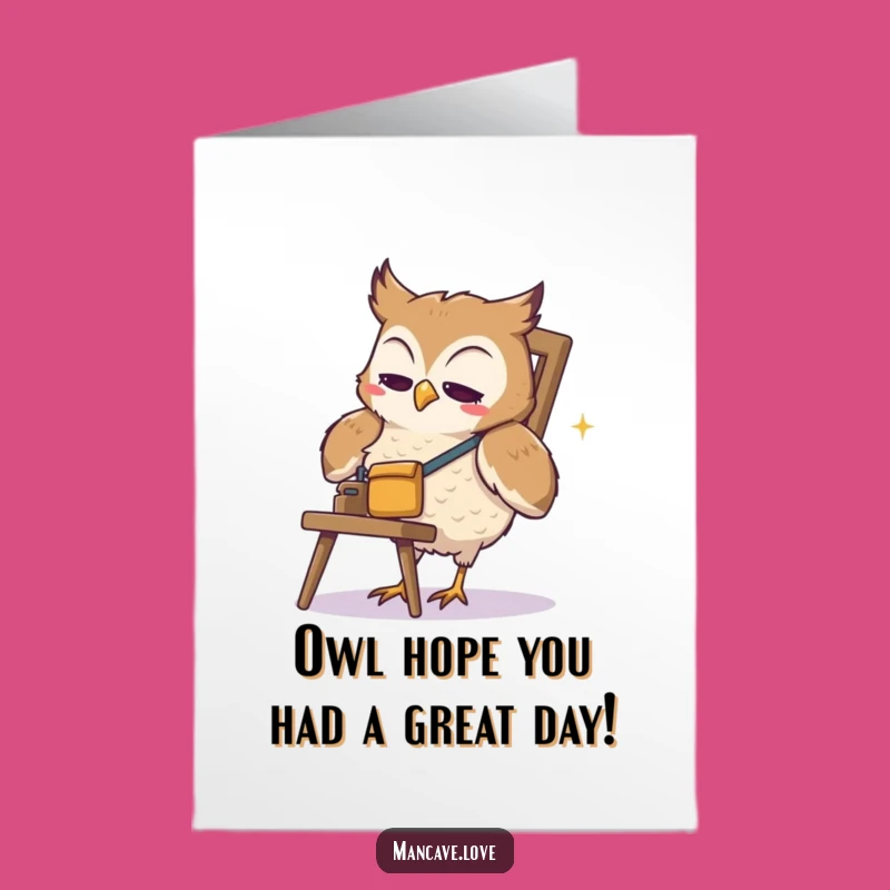 Free Printable Funny Owl Birthday Card: DIY Downloadable Gift for DIY Dad