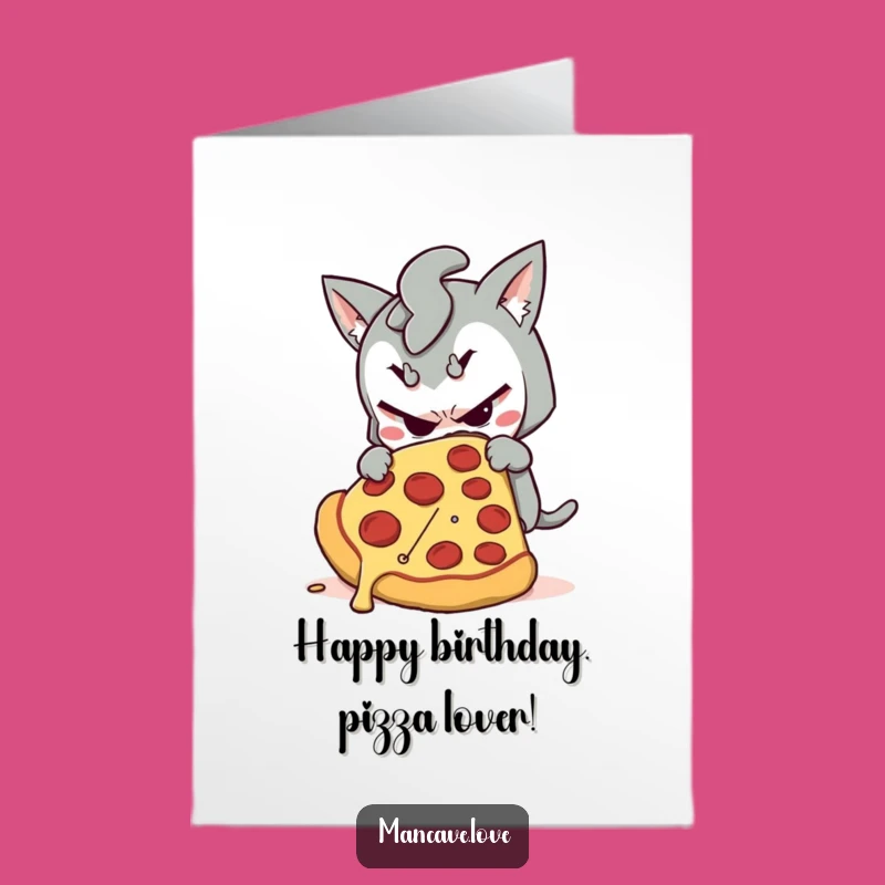 Free Printable Pizza Sneak Birthday Card - Funny Downloadable Party Gift