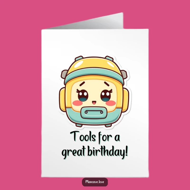 Free Printable Birthday Card: Surprised Toolbox - Funny Downloadable Gift for DIY Fans
