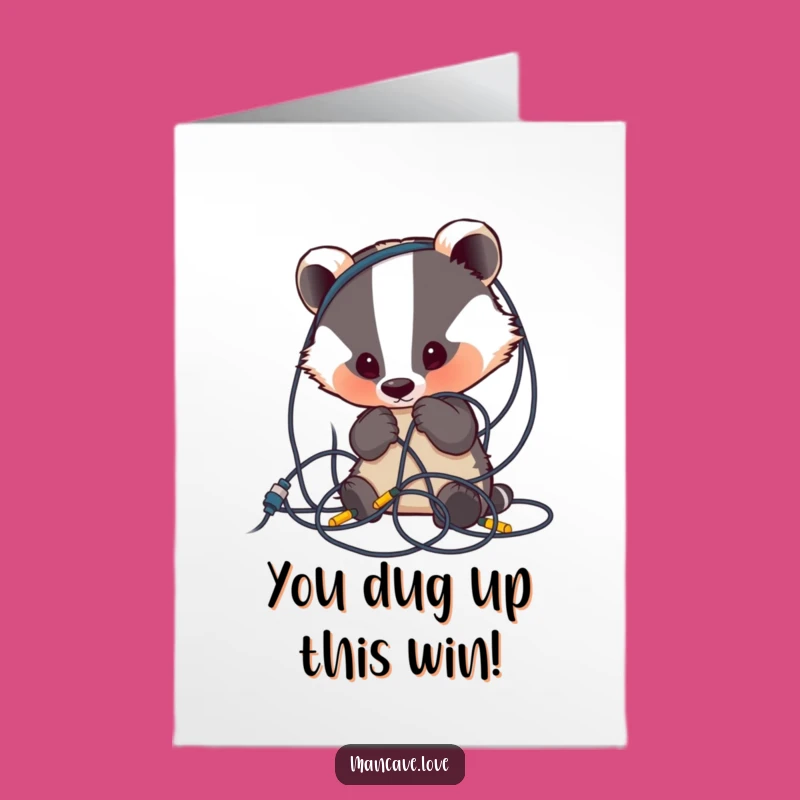 Free Printable Badger Congratulations Card: Funny DIY Downloadable Gift