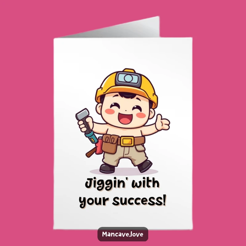 Free Printable Congrats Card: Toolbelt Jig - Funny Downloadable Gift