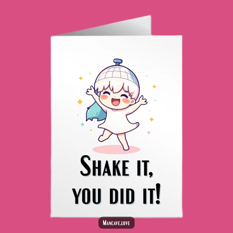 Free Printable Congrats Card: Disco Dance Funny Downloadable Gift