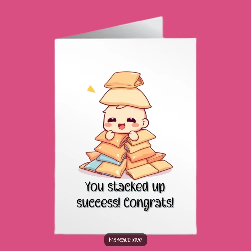 Free Printable Snack Tower Congrats Card - Funny Downloadable Achievement Gift