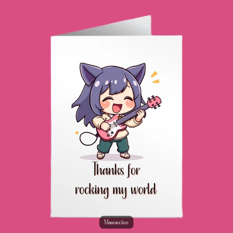 Free Printable Thank You Card: Rock On Thanks, DIY Downloadable Gift for Gratitude