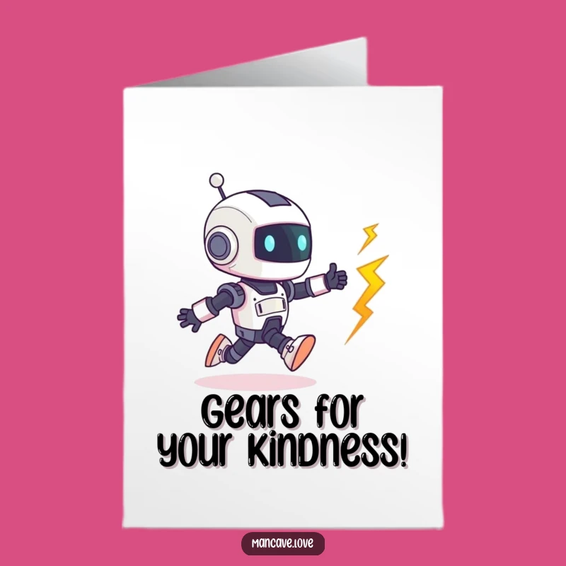 Free Printable Robot Thank You Card: Funny DIY Downloadable Gift