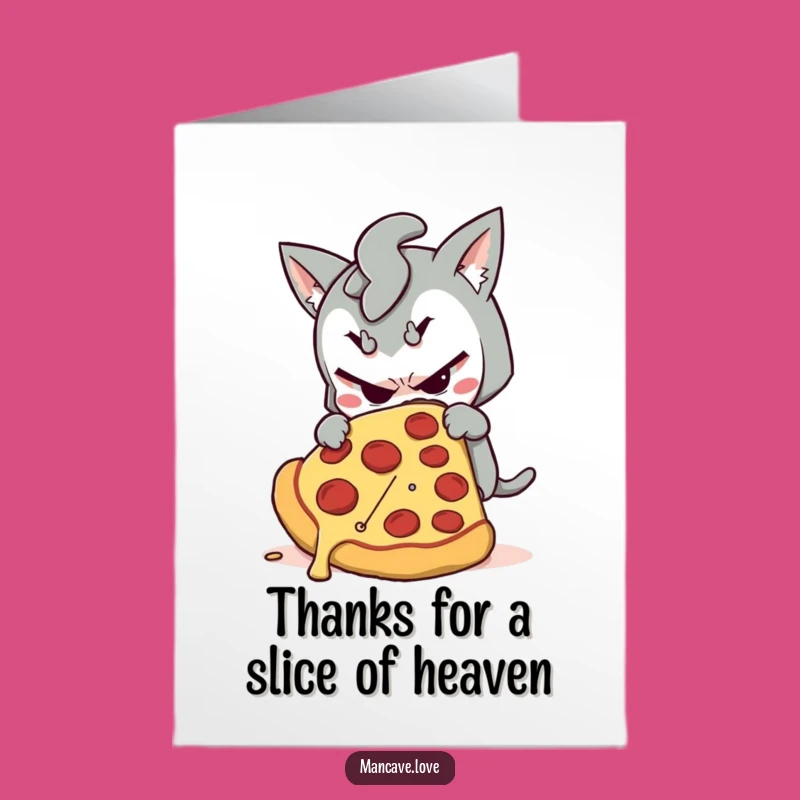 Free Printable Pizza Sneak Thank You Card - Funny Downloadable Gift