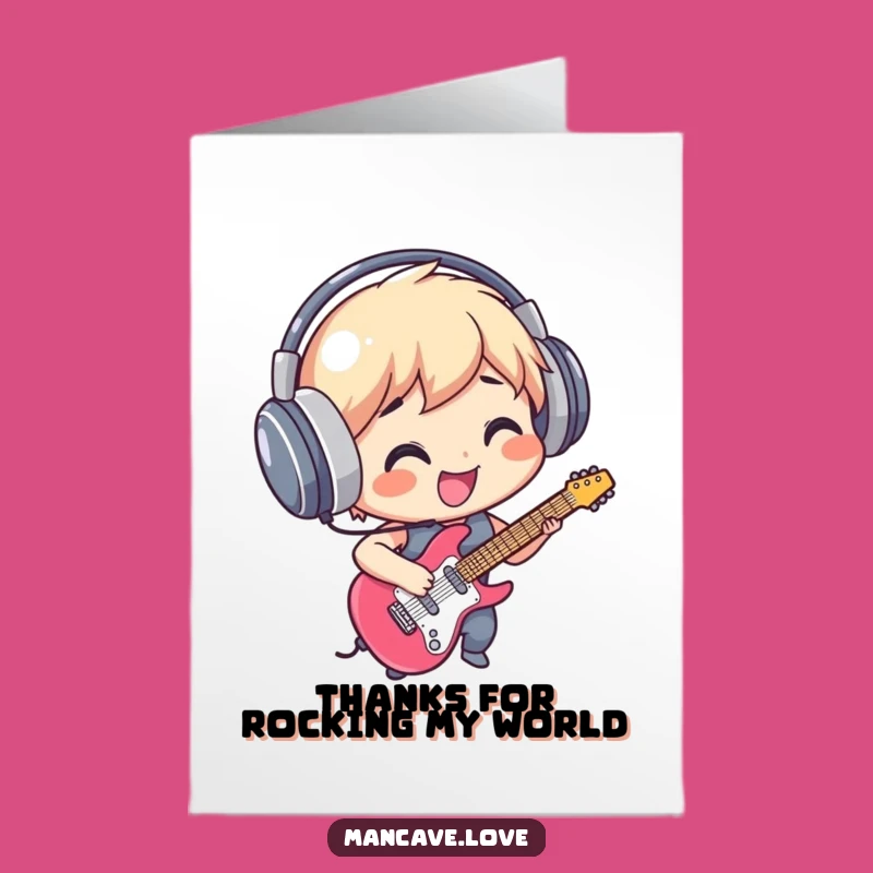 Free Printable Thank You Card: Air Guitar Epic Thanks Downloadable Gift