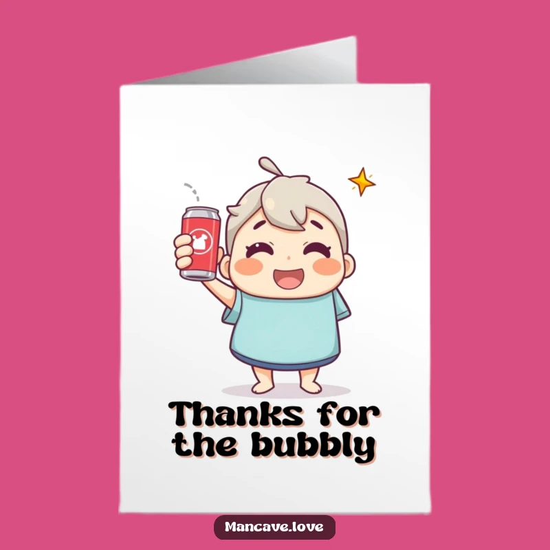 Free Printable Thank You Card: Cheers to You Funny Downloadable Gift